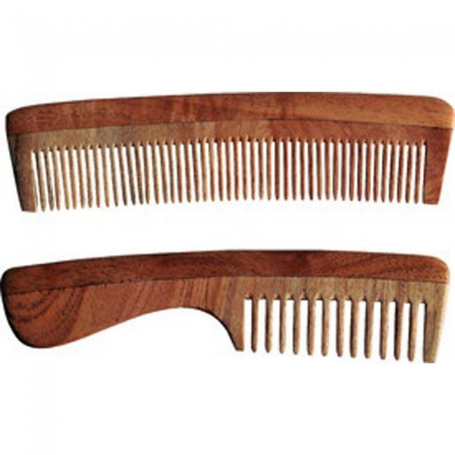 Handcrafted Neem Wood Comb - Anti Dandruff, Non-Static and Eco-friendly